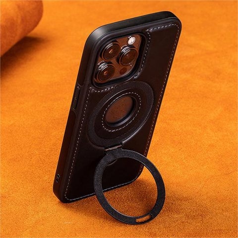 (🔥Last Day Promotion )🔥Full-Coverage Shockproof Leather Magnetic Stand iPhone Case for iPhone 16 15 14 13 12 Promax Pro Plus