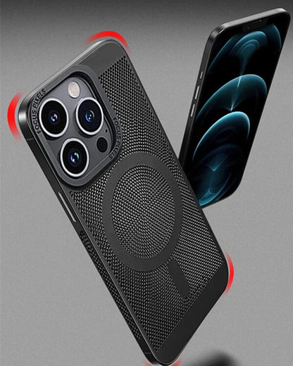 Magnetic cooling breathable phone case