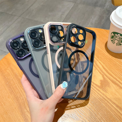 High-grade metal lens magnetic phone case