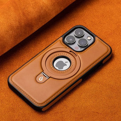 (🔥Last Day Promotion )🔥Full-Coverage Shockproof Leather Magnetic Stand iPhone Case for iPhone 16 15 14 13 12 Promax Pro Plus