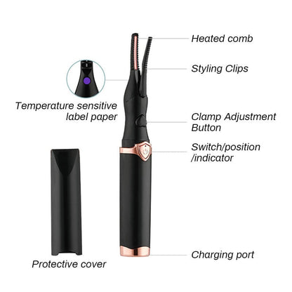 Electric Eyelash Curler for Instant Glam ✨ Blink & Dazzle! 👁️