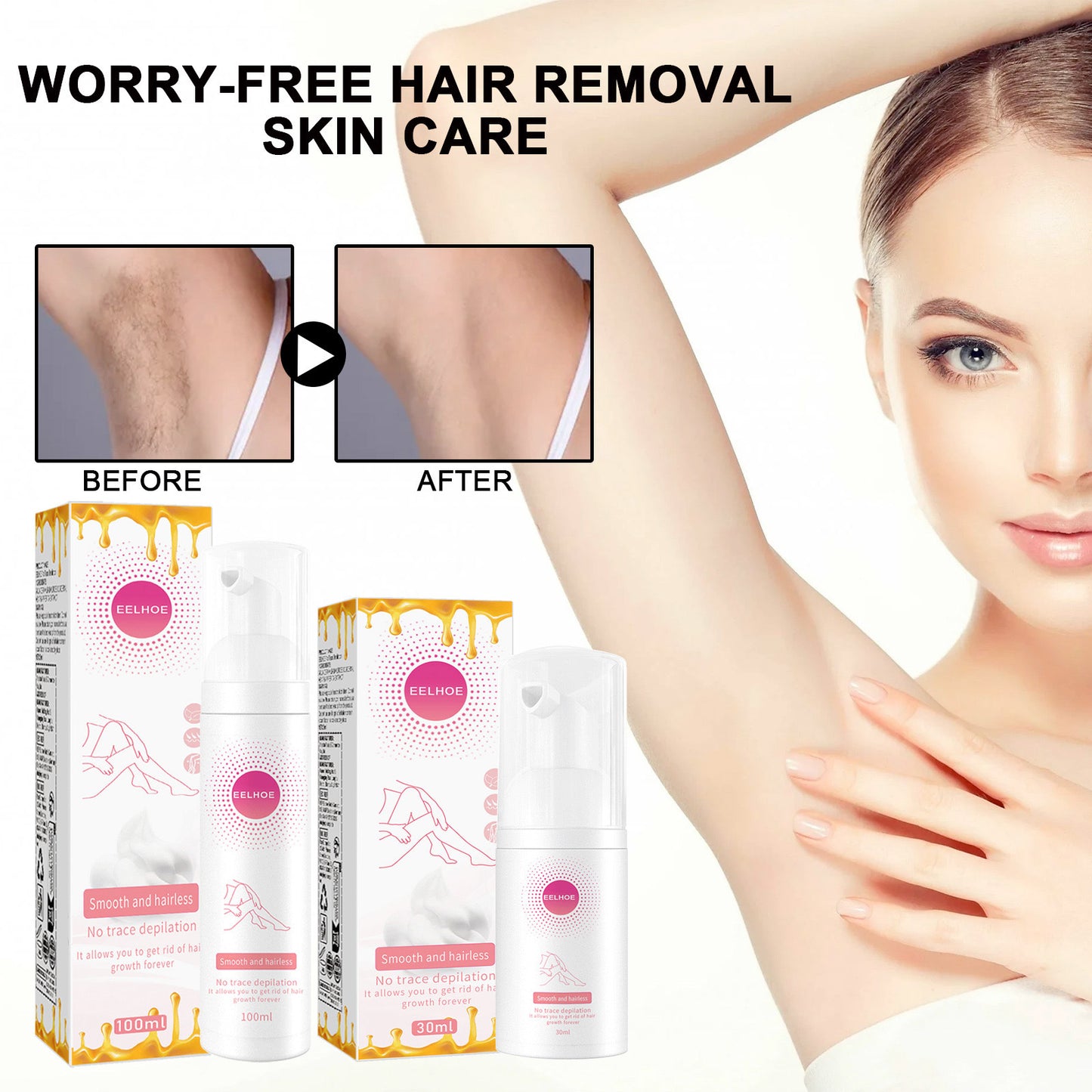 Hair removal cream, inhibiting hair growth from the source