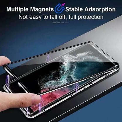 Magnetic Tempered Glass Double Sided Phone Case