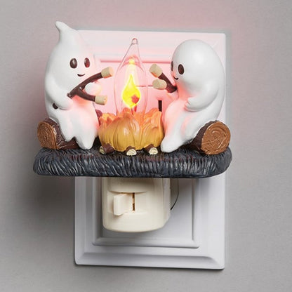 🔥LAST DAY 49% OFF👻2024 Halloween Ghost Campfire Flickering Nightlight