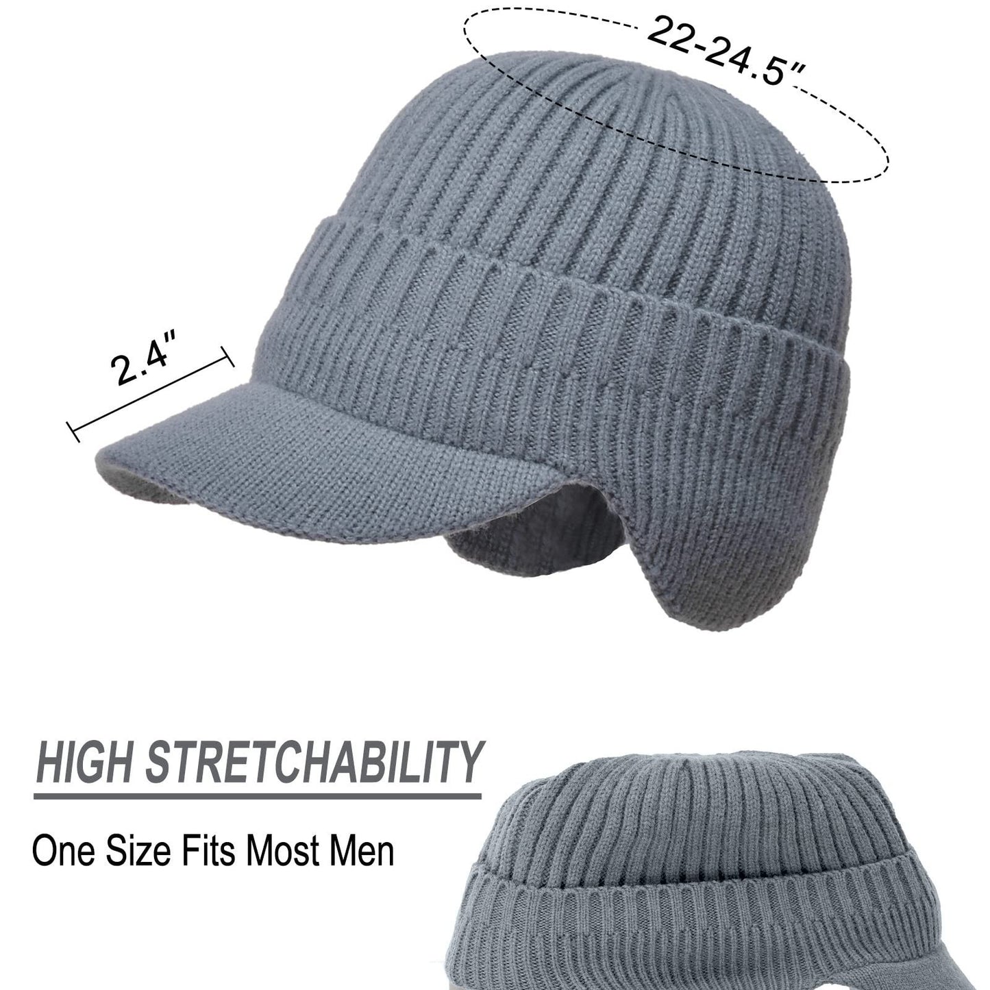 (🎁2024 New Year Hot Sale🎁)Elastic Warm Ear Protection Knitted Hat☃️