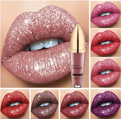 Diamond Lip Gloss Matte To Glitter Liquid Lipstick Waterproof🎁