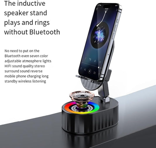 🔥🔥🔥3 in 1 induction audio mobile power 360° mobile phone holder