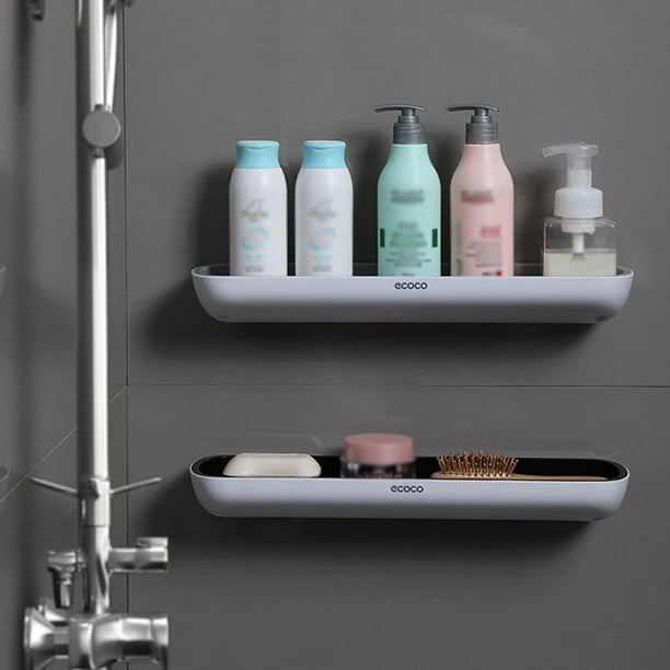 🚿Bathroom Storage Shelf - No Drilling Required