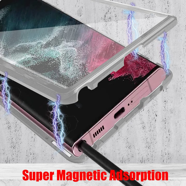 Magnetic Tempered Glass Double Sided Phone Case