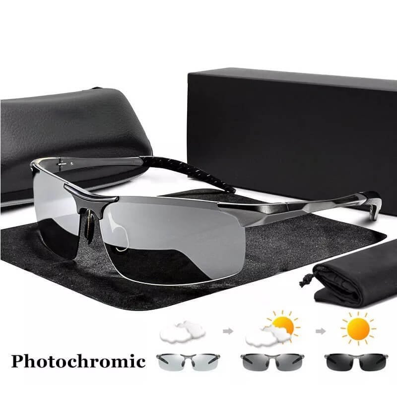 2024 Men's Photochromic Sunglasses with Anti-glare Polarized Lens