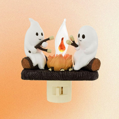 🔥LAST DAY 49% OFF👻2024 Halloween Ghost Campfire Flickering Nightlight